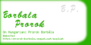 borbala prorok business card
