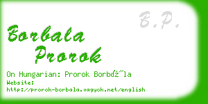 borbala prorok business card